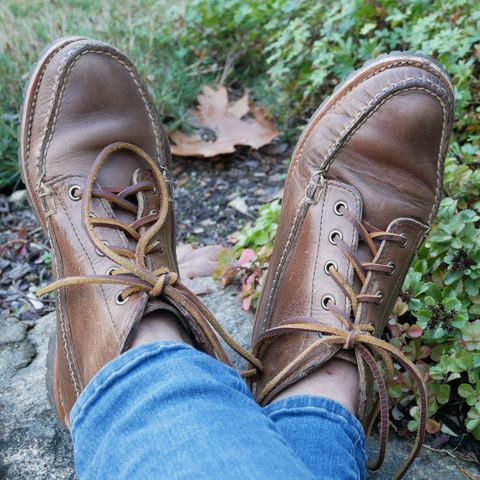 Oak Street Bootmakers Camp Boot in Horween Natural Chromexcel