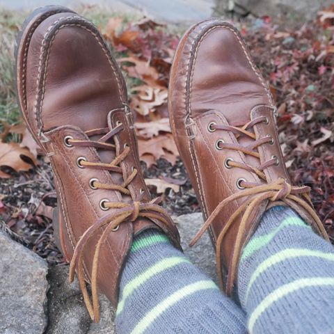 Oak Street Bootmakers Camp Boot in Horween Natural Chromexcel