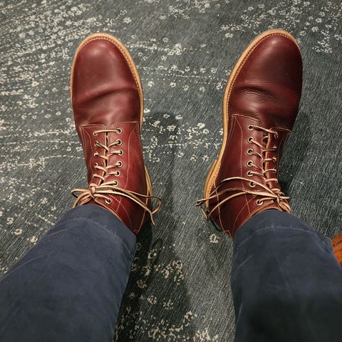 Oak Street Bootmakers Trench Boot in Horween Color 8 Chromexcel