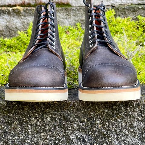 Grant Stone Garrison Boot in Black Waxed Deer