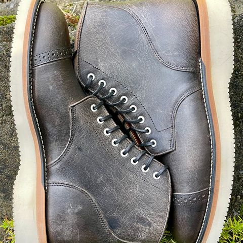 Grant Stone Garrison Boot in Black Waxed Deer