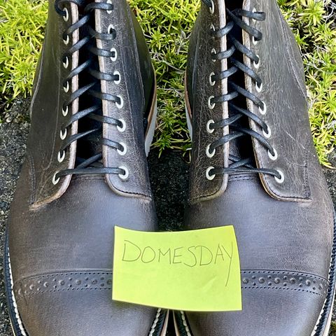 Grant Stone Garrison Boot in Black Waxed Deer