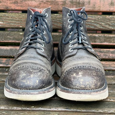 View photo of Grant Stone Garrison Boot in Black Waxed Deer