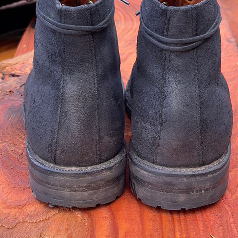 Grant Stone Edward Boot in C.F. Stead Black Waxy Commander Suede