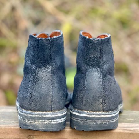 View photo of Grant Stone Edward Boot in C.F. Stead Black Waxy Commander Suede