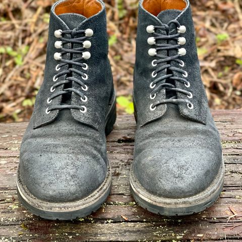 View photo of Grant Stone Edward Boot in C.F. Stead Black Waxy Commander Suede