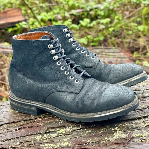 View photo of Grant Stone Edward Boot in C.F. Stead Black Waxy Commander Suede