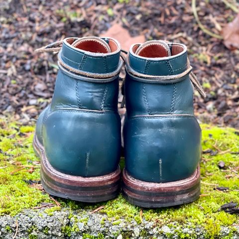 View photo of Grant Stone Diesel Boot in Horween Navy Chromexcel