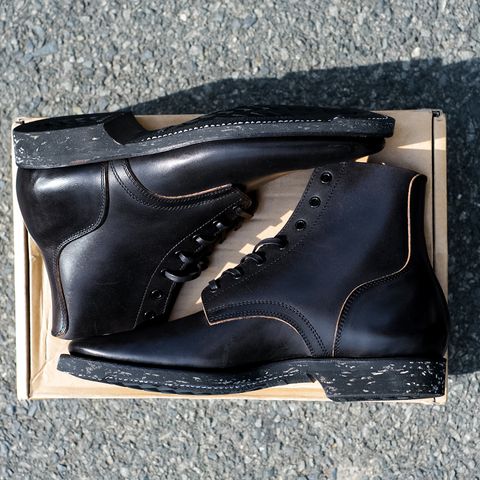 Clinch Yeager Boots in Black Overdyed Horsebutt