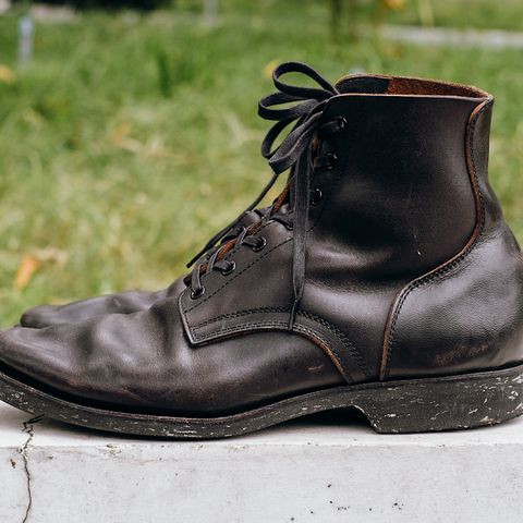 Clinch Yeager Boots in Black Overdyed Horsebutt