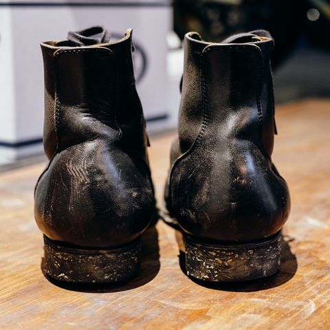 Clinch Yeager Boots in Black Overdyed Horsebutt