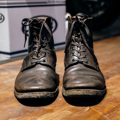 Clinch Yeager Boots in Black Overdyed Horsebutt