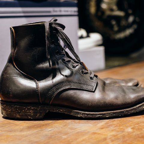 Clinch Yeager Boots in Black Overdyed Horsebutt