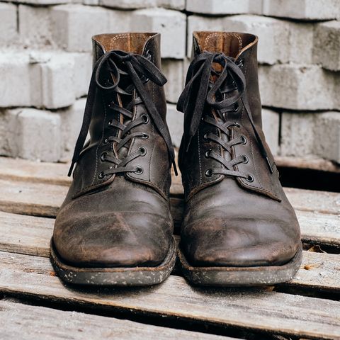 Clinch Yeager Boots in Black Overdyed Horsebutt