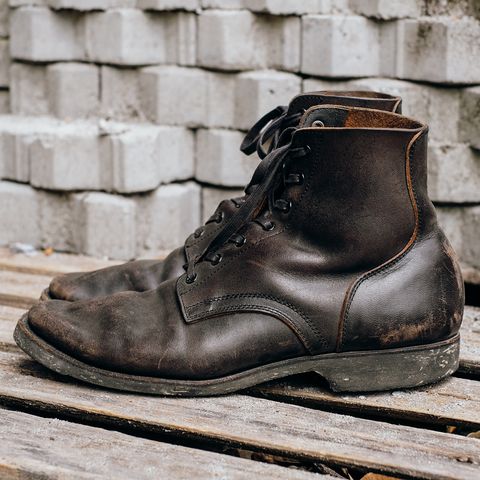Clinch Yeager Boots in Black Overdyed Horsebutt