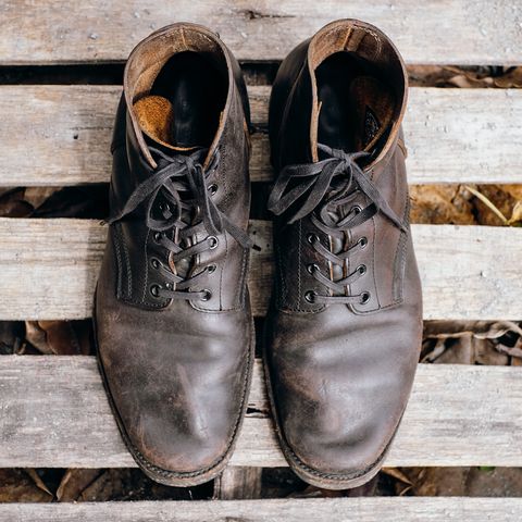 Clinch Yeager Boots in Black Overdyed Horsebutt