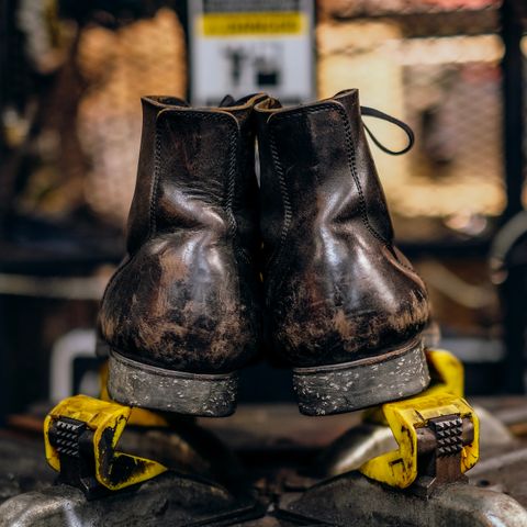 Clinch Yeager Boots in Black Overdyed Horsebutt