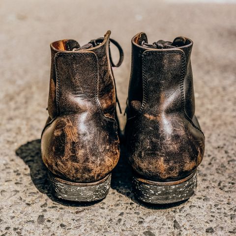 Clinch Yeager Boots in Black Overdyed Horsebutt