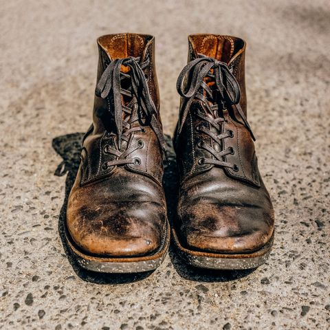 Clinch Yeager Boots in Black Overdyed Horsebutt