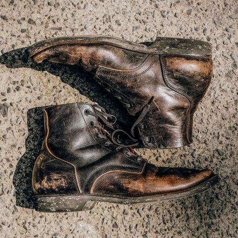 Clinch Yeager Boots in Black Overdyed Horsebutt