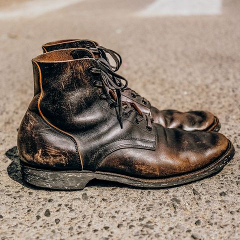 Clinch Yeager Boots in Black Overdyed Horsebutt