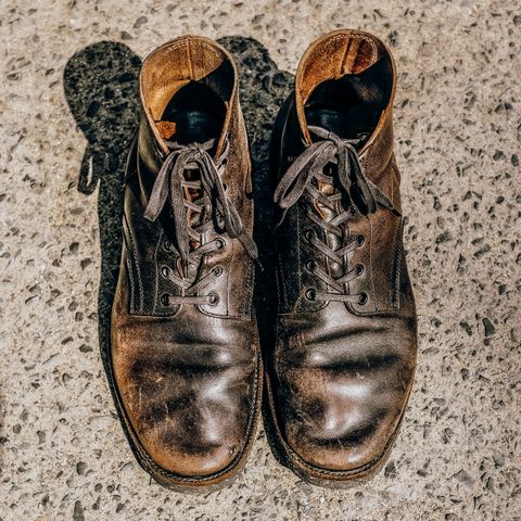 Clinch Yeager Boots in Black Overdyed Horsebutt