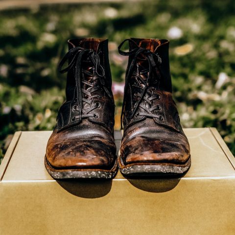 Clinch Yeager Boots in Black Overdyed Horsebutt