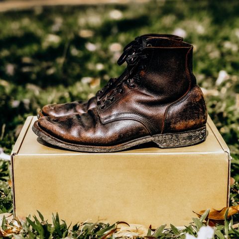 Clinch Yeager Boots in Black Overdyed Horsebutt