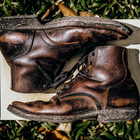 Clinch Yeager Boots in Black Overdyed Horsebutt