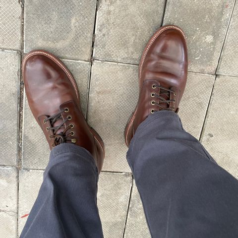 View photo of Grant Stone Diesel Boot in Horween Brown Chromexcel