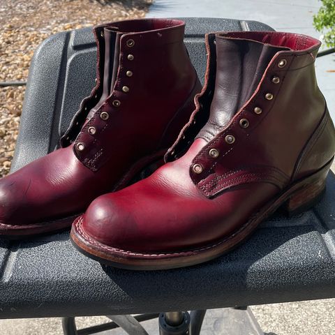 Nick's Boots MTO in Wickett & Craig Double Stuffed Crimson