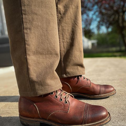 View photo of Viberg Service Boot in Horween Saddle Tan Chromepak