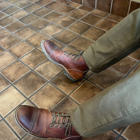 View photo of Viberg Service Boot in Horween Saddle Tan Chromepak