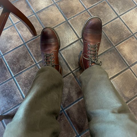 View photo of Viberg Service Boot in Horween Saddle Tan Chromepak