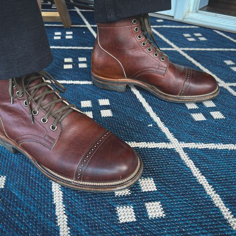 View photo of Viberg Service Boot in Horween Saddle Tan Chromepak