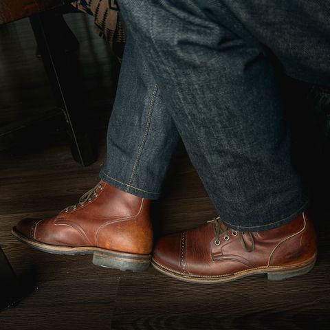 View photo of Viberg Service Boot in Horween Saddle Tan Chromepak