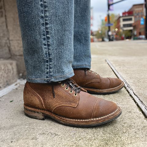 Viberg Service Boot in Horween Natural Waxed Flesh
