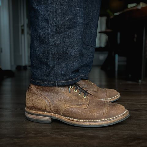 Viberg Service Boot in Horween Natural Waxed Flesh