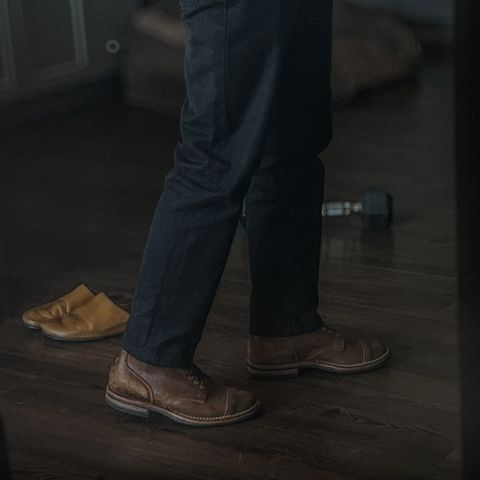 View photo of Viberg Service Boot in Horween Natural Waxed Flesh