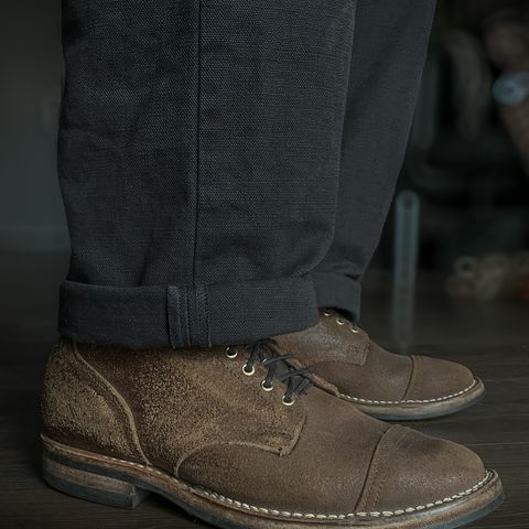 View photo of Viberg Service Boot in Horween Natural Waxed Flesh