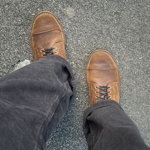 View photo of Viberg Service Boot in Horween Natural Waxed Flesh