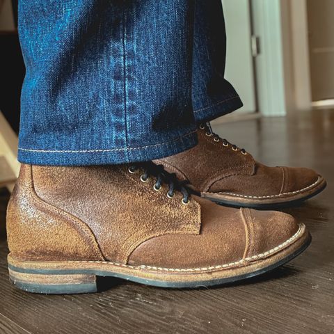 Viberg Service Boot in Horween Natural Waxed Flesh