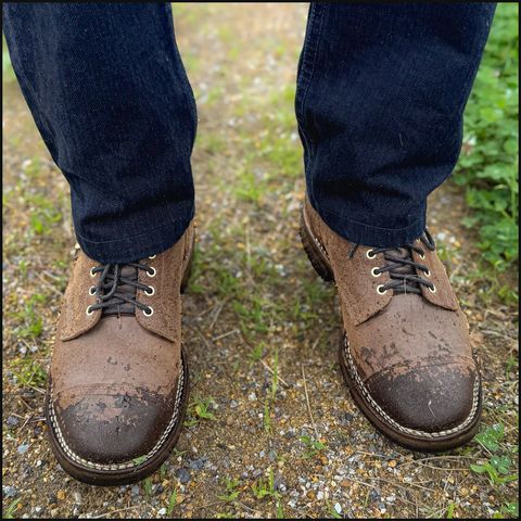 Viberg Service Boot in Horween Natural Waxed Flesh