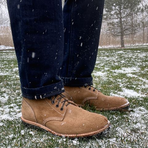Oak Street Bootmakers Field Boot in Horween Natural Chromexcel Roughout