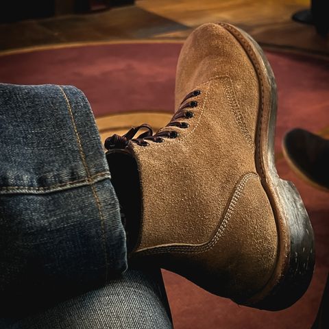 View photo of Oak Street Bootmakers Field Boot in Horween Natural Chromexcel Roughout