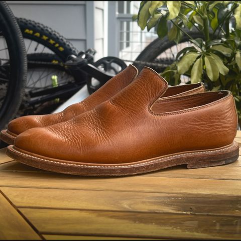 View photo of Viberg Slipper in CF Stead Noix Eco Grain