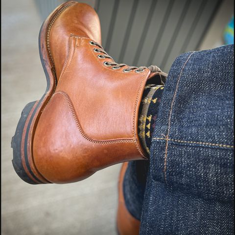 Viberg Service Boot in Shinki Cognac Latigo Horsehide