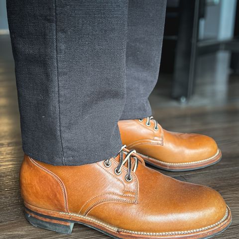 View photo of Viberg Service Boot in Shinki Cognac Latigo Horsehide