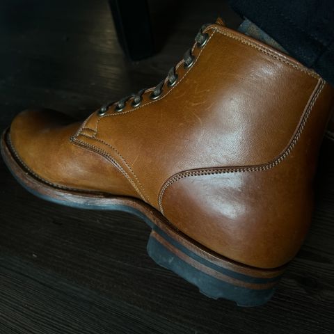 View photo of Viberg Service Boot in Shinki Cognac Latigo Horsehide