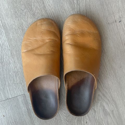 3sixteen Calf Leather Mules in Natural Calf Leather